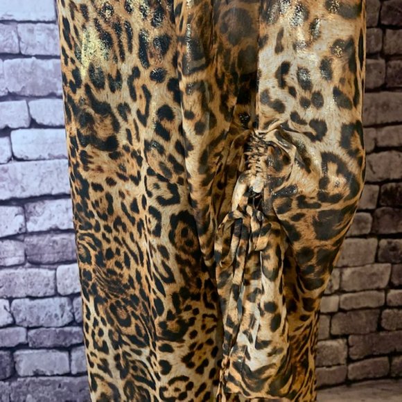 Resume' Animal Print Sheer Blouse W/ Blk Tank - Picture 5 of 8